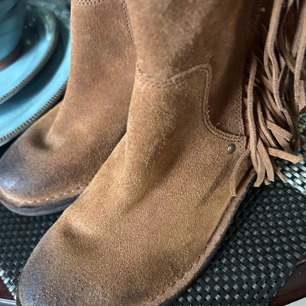 UGG Brown Suede Heeled Boots
